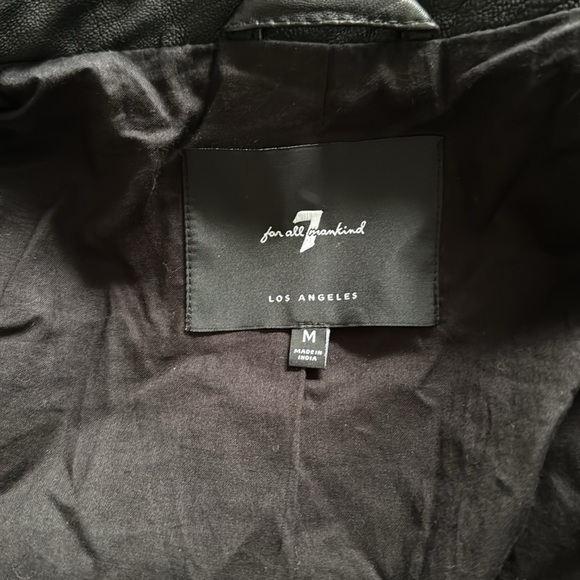 7 for All mankind leather motorcycle jacket. - Picture 6 of 11